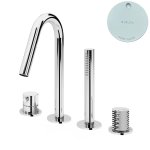 Bruma Leaf4 Bateria wannowo-natryskowa Na brzeg wanny Pure White 1672001PW