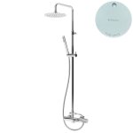 Bruma Leaf4 Bateria wannowo-natryskowa ścienna z deszczownicą Ø 250 mm Pure White 1672303PW