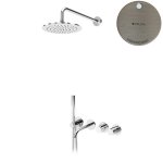 Bruma Leaf4 Bateria wannowo-natryskowa podtynkowy z deszczownicą Ø 250 mm Morning Mist 1672405MM