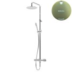 Bruma Leaf4 Zestaw prysznicowy ścienny z regulowaną wysokością deszczownicy Ø 300 mm Sunrise 1673403SR