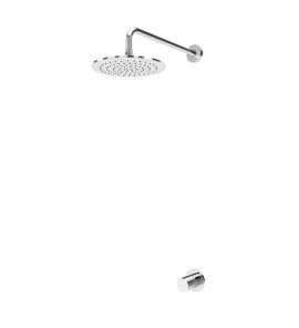 Bruma Leaf4 Zestaw prysznicowy podtynkowy z deszczownicą ścienna Ø 250 mm Chrom 1673601CR