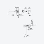 Bruma Linea Bateria umywalkowa bez korka podtynkowa 192 mm Chrom 1820102CR