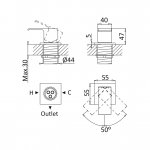 Bruma Linea Mieszacz Nablatowy Chrom 1829301CR