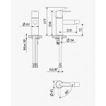 Bruma Lusa Bateria bidetowa bez korka Satinox 1013201ST