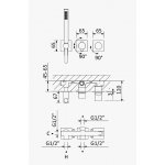 Bruma Lusa Bateria natryskowa podtynkowa z 3 wylotami Morning Mist 1012001MM