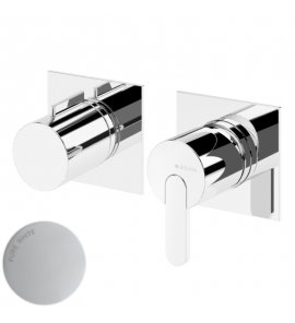 Bruma Lusa Bateria natryskowa jednouchwytowa podtynkowa, z 2 wyjściami Pure White 1011621PW