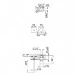 Bruma Lusa Bateria umywalkowa podtynkowa 230 mm Chrom 1018402CR