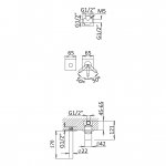 Bruma Lusa Bateria umywalkowa podtynkowa 170 mm Night sky 1018501NS