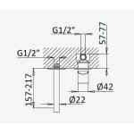 Bruma Lusa Bateria umywalkowa podtynkowa 230 mm Pure white 1018402PW