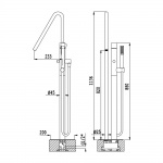 Bruma Lusa Bateria wannowo-natryskowa wolnostojący Chrom 1010702CR