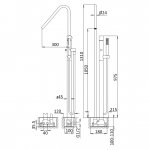 Bruma Lusa Bateria wannowo-natryskowa wolnostojąca Chrom 1010701CR