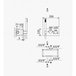 Bruma Leaf Bateria wannowo-natryskowa termostatyczna podtynkowa Satinox 1872001ST