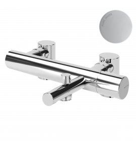 Bruma Lusa Bateria wannowo-prysznicowa 2-otworowa na brzeg wanny Pure White 1017202PW