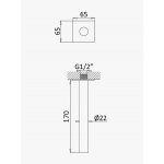 Bruma Lusa Wylewka wannowa ścienna 170 mm Sunset 1569405SS