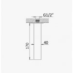 Bruma Lusa Wylewka wannowa ścienna 170 mm Pure White 1569415PW