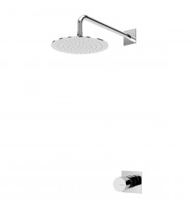 Bruma Lusa Zestaw natryskowy podtynkowa z deszczownicą Ø 230 mm z ramieniem ściennym Chrom 1017622CR