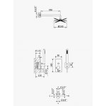 Bruma Lusa Zestaw natryskowy podtynkowy z deszczownicą Ø 230 mm z ramieniem ściennym Pure White 1017641PW