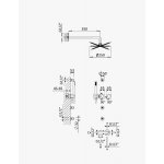 Bruma Lusa Zestaw natryskowy podtynkowa Ø 250 mm z 3 dyszami ściennymi i ze słuchawką Morning Mist 1017832MM