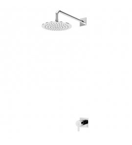 Bruma Lusa Zestaw natryskowy podtynkowa z deszczownicą Ø 230 mm z ramieniem ściennym Chrom 1017621CR