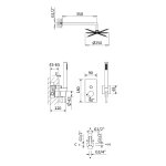 Bruma Lusa Zestaw natryskowy podtynkowa Ø 250 mm z ramieniem ściennym Satinox 1017652ST