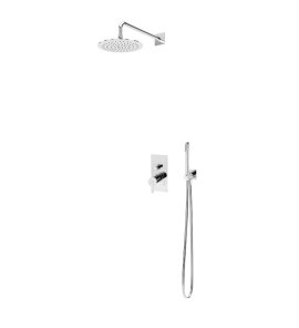 Bruma Lusa Zestaw natryskowy podtynkowa Ø 250 mm z ramieniem ściennym Chrom 1017651CR