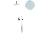 Bruma Lusa Zestaw natryskowy podtynkowy z deszczownicą Ø 250 mm Pure White 1015611PW