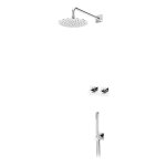 Bruma Lusa Zestaw natryskowy podtynkowy z deszczownicą Ø 250 mm ze słuchawką prysznicową Chrom 1017532CR