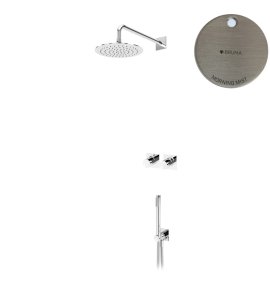 Bruma Lusa Zestaw natryskowy podtynkowy z deszczownicą Ø 250 mm ze słuchawką prysznicową Morning Mist 1017532MM
