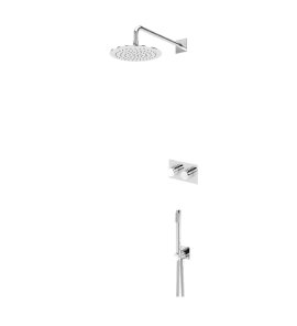 Bruma Lusa Zestaw natryskowy podtynkowy z deszczownicą Ø 250 mm ze słuchawką prysznicową Chrom 1877831CR
