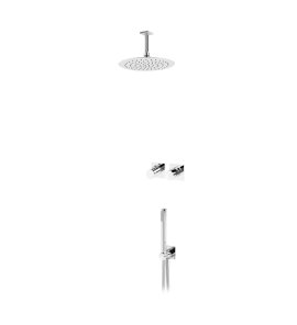 Bruma Lusa Zestaw natryskowy podtynkowy z deszczownicą Ø 250 mm ze słuchawką prysznicową Chrom 1016632CR