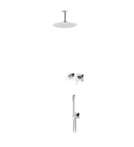 Bruma Lusa Zestaw natryskowy podtynkowy z deszczownicą Ø 250 mm ze słuchawką prysznicową Chrom 1016631CR