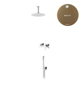 Bruma Lusa Zestaw natryskowy podtynkowy z deszczownicą Ø 250 mm ze słuchawką prysznicową Sunset 1016631SS
