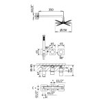 Bruma Lusa Zestaw natryskowy podtynkowy z deszczownicą ścienną Ø 250 mm Satinox 1015832ST