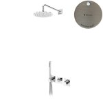 Bruma Lusa Zestaw natryskowy podtynkowy z deszczownicą ścienną Ø 250 mm Morning Mist 1015832MM