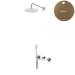 Bruma Lusa Zestaw natryskowy podtynkowy z deszczownicą ścienną Ø 250 mm Sunset 1015832SS