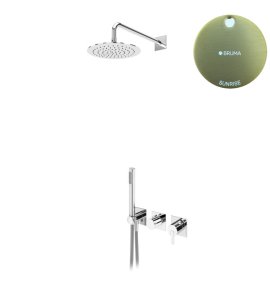 Bruma Lusa Zestaw natryskowy podtynkowy z deszczownicą ścienną Ø 250 mm Sunrise 1015831SR