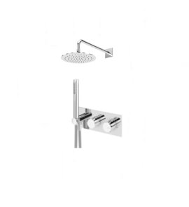 Bruma Lusa Zestaw natryskowy podtynkowy z deszczownicą ścienną Ø 250 mm Chrom 1874831CR