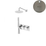 Bruma Lusa Zestaw natryskowy podtynkowy z deszczownicą ścienną Ø 250 mm Morning Mist 1874831MM