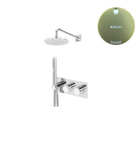 Bruma Lusa Zestaw natryskowy podtynkowy z deszczownicą ścienną Ø 250 mm Sunrise 1874831SR