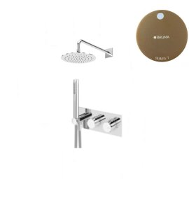 Bruma Lusa Zestaw natryskowy podtynkowy z deszczownicą ścienną Ø 250 mm Sunset 1874831SS