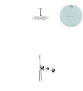 Bruma Lusa Zestaw natryskowy podtynkowy z deszczownicą Ø 250 mm Pure White 1015812PW