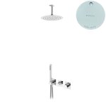 Bruma Lusa Zestaw natryskowy podtynkowy z deszczownicą Ø 250 mm Pure White 1015812PW