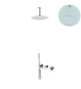 Bruma Lusa Zestaw natryskowy podtynkowy z deszczownicą Ø 250 mm Pure White 1015811PW