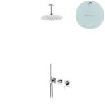 Bruma Lusa Zestaw natryskowy podtynkowy z deszczownicą Ø 250 mm Pure White 1015811PW