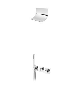 Bruma Lusa Zestaw natryskowy podtynkowy z natryskiem kaskadowym Chrom 1015892CR