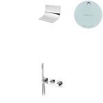 Bruma Lusa Zestaw natryskowy podtynkowy z natryskiem kaskadowym Pure White 1015892PW