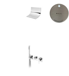 Bruma Lusa Zestaw natryskowy podtynkowy z natryskiem kaskadowym Morning Misty 1015891MM