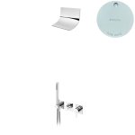 Bruma Lusa Zestaw natryskowy podtynkowy z natryskiem kaskadowym Pure White 1015891PW