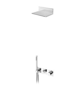 Bruma Lusa Zestaw natryskowy podtynkowy z natryskiem kaskadowym Chrom 1015882CR