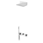 Bruma Lusa Zestaw natryskowy podtynkowy z natryskiem kaskadowym Chrom 1015882CR